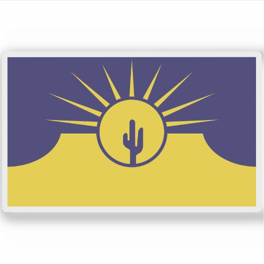 Flagge von Mesa, Arizona Aufkleber (Vorderseite)