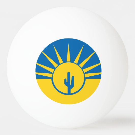 Flagge von Mesa, Ping-Pong-Ball von Arizona Tischtennisball (Vorderseite)
