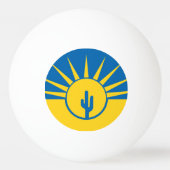 Flagge von Mesa, Ping-Pong-Ball von Arizona Tischtennisball (Rückseite)