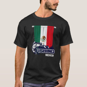 Flagge von Mexiko Angeln in Mexiko Mexiko Angeln T-Shirt