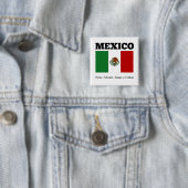 Flagge von Mexiko, beschriftet Button (Beispiel)