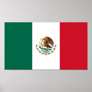 Flagge von Mexiko Poster