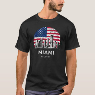 Flagge von Miami City Florida T-Shirt