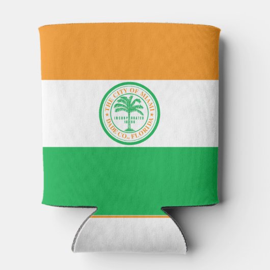 Flagge von Miami, Florida Can Cooler Dosenkühler (Rückseite)