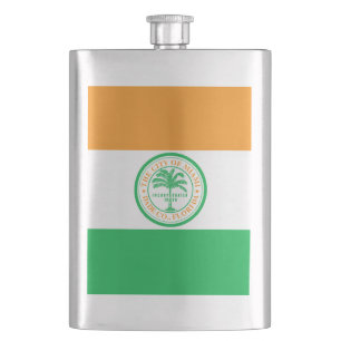 Flagge von Miami, Florida Hip Flask Flachmann