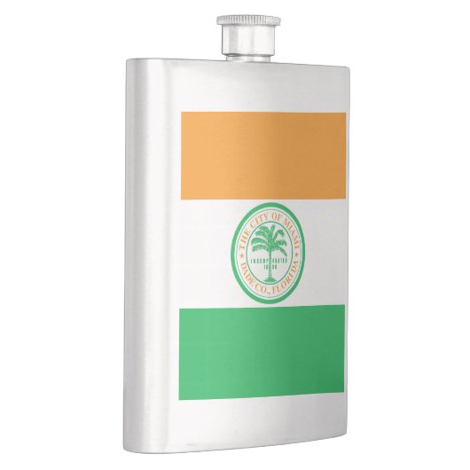 Flagge von Miami, Florida Hip Flask Flachmann (Rechts)