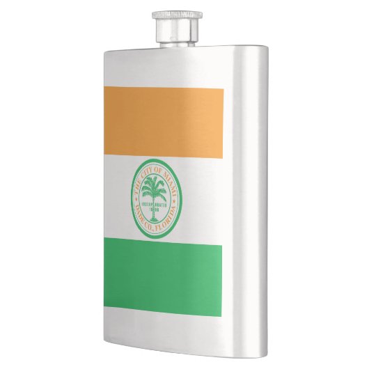 Flagge von Miami, Florida Hip Flask Flachmann (Links)