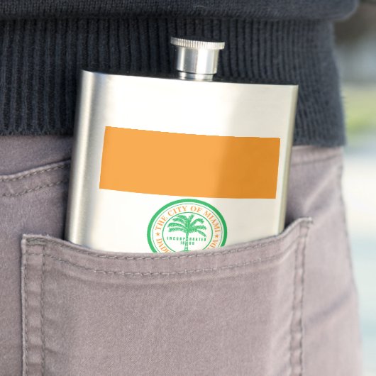 Flagge von Miami, Florida Hip Flask Flachmann (Beispiel)