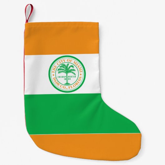 Flagge von Miami, Florida Kleiner Weihnachtsstrumpf (Vorderseite)