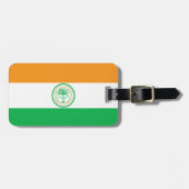 Flagge von Miami, Gepäckmarke von Florida Gepäckanhänger (Vorderseite horizontal)