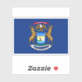 Flagge von Michigan Aufkleber (Blatt)