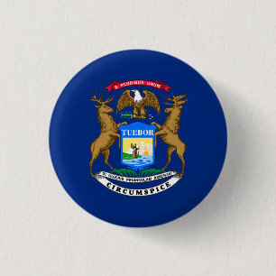 Flagge von Michigan Button