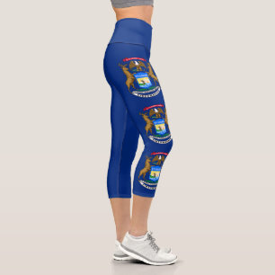 Flagge von Michigan Capri Leggings