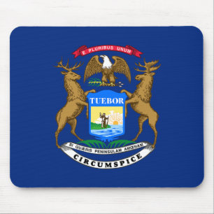 Flagge von Michigan Mousepad
