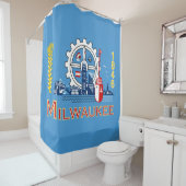 Flagge von Milwaukee (Wisconsin) Duschvorhang (Beispiel)