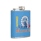 Flagge von Milwaukee, Wisconsin Flachmann (Rechts)