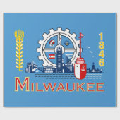 Flagge von Milwaukee (Wisconsin) Geschenkpapier (Flach)