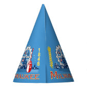 Flagge von Milwaukee, Wisconsin Partyhütchen (Rückseite)