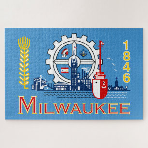 Flagge von Milwaukee (Wisconsin) Puzzle