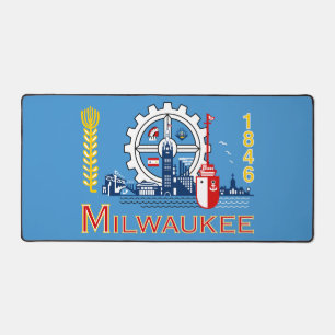 Flagge von Milwaukee, Wisconsin  Schreibtischunterlage