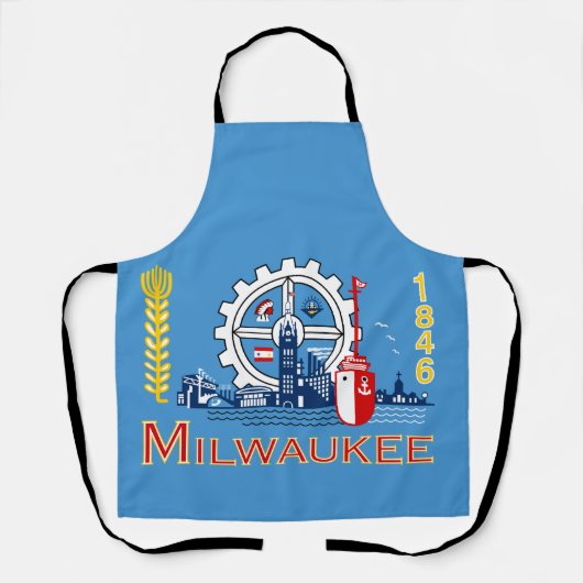 Flagge von Milwaukee, Wisconsin Schürze (Vorderseite)
