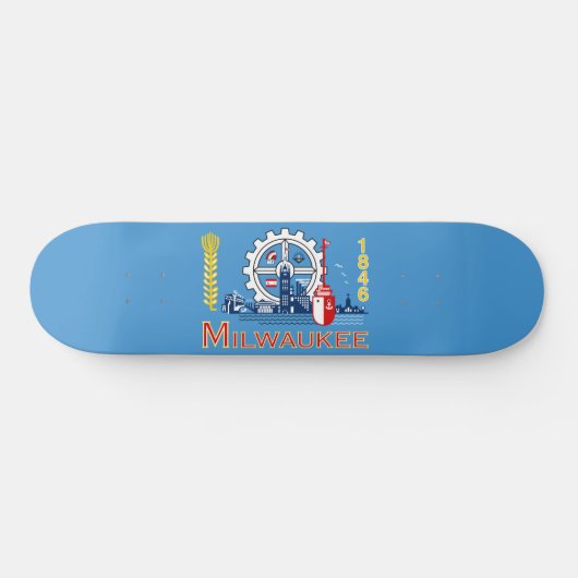 Flagge von Milwaukee (Wisconsin) Skateboard (Horizontal)