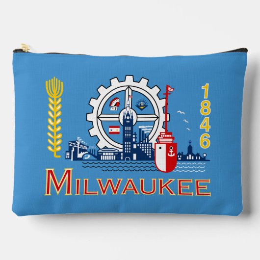 Flagge von Milwaukee, Wisconsin Zubehörtasche (Vorderseite)