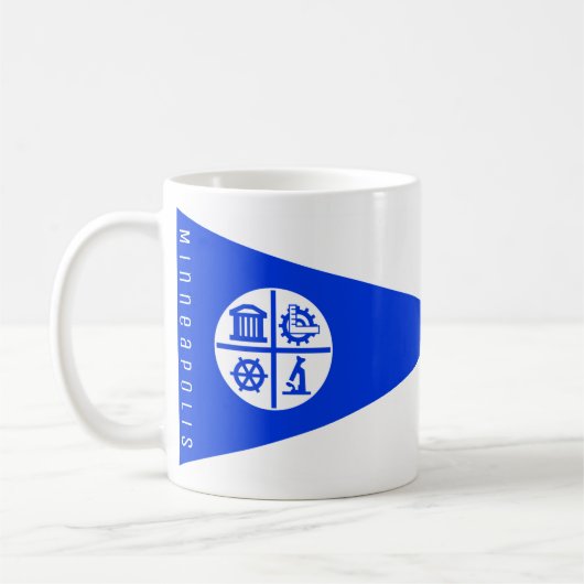 Flagge von Minneapolis Kaffeetasse (Links)