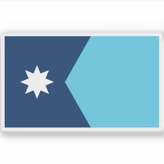 Flagge von Minnesota Aufkleber (Vorderseite)