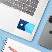 Flagge von Minnesota Aufkleber (Laptop mit iPhone)