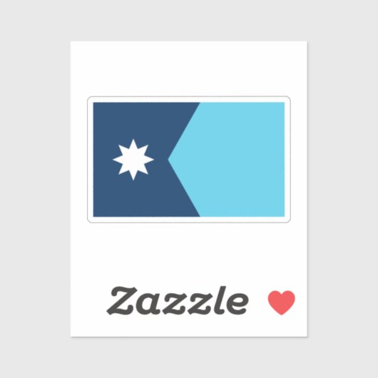 Flagge von Minnesota Aufkleber (Blatt)