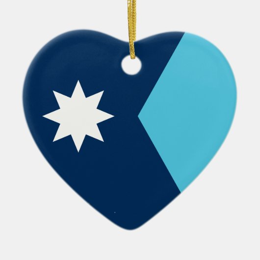 Flagge von Minnesota Keramik Ornament (Vorne)