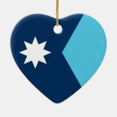 Flagge von Minnesota Keramik Ornament (Hinten)