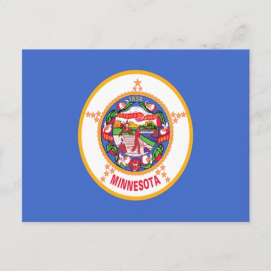 Flagge von Minnesota Postkarte (Vorderseite)