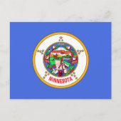 Flagge von Minnesota Postkarte (Vorderseite)
