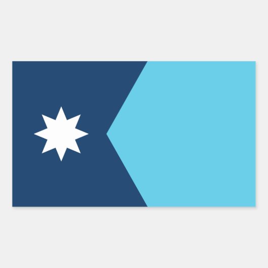 Flagge von Minnesota Rechteckiger Aufkleber (Vorderseite)