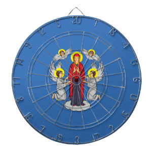 Flagge von Minsk (Belarus) Dartscheibe