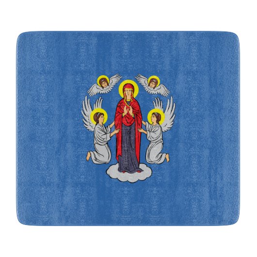 Flagge von Minsk (Belarus) Schneidebrett (Vorderseite)