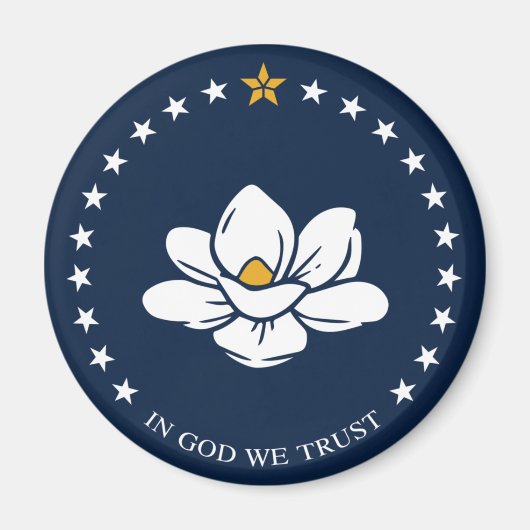 Flagge von Mississippi (2020) Magnet (Vorne)