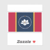 Flagge von Mississippi Aufkleber (Blatt)