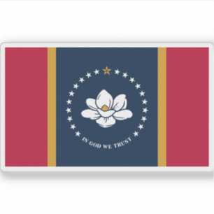Flagge von Mississippi Aufkleber