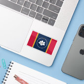 Flagge von Mississippi Aufkleber (Laptop mit iPhone)