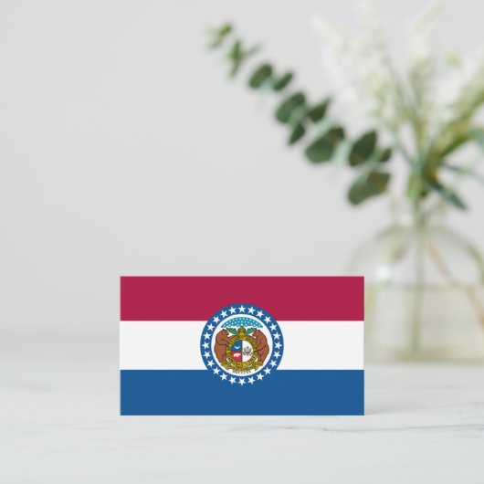 Flagge von Missouri, Flagge von Missouri Visitenkarte (Stehend Vorderseite)