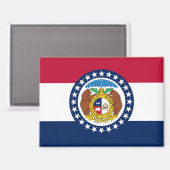 Flagge von Missouri Magnet (Vorderseite/Rückseite)