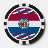Flagge von Missouri Pokerchips (Vorderseite)
