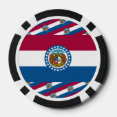 Flagge von Missouri Pokerchips (Rückseite)