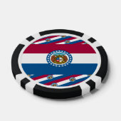 Flagge von Missouri Pokerchips (Einzeln)