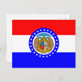 Flagge von Missouri Postkarte (Vorne/Hinten)