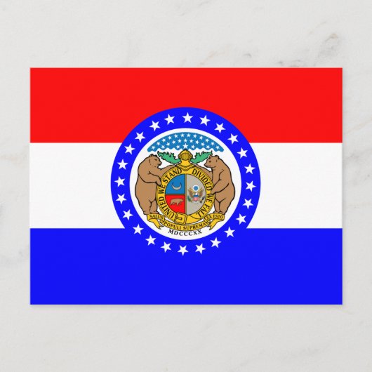Flagge von Missouri Postkarte (Vorderseite)