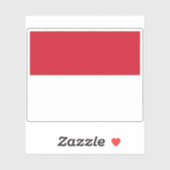 Flagge von Monaco Aufkleber (Blatt)